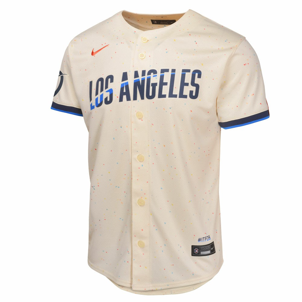 Cream Los Angeles Dodgers Nike Youth 2024 City Connect Limited Jersey