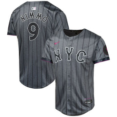 Graphite Brandon Nimmo New York Mets Nike Youth 2024 City Connect Limited Player Jersey