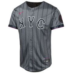 Graphite Brandon Nimmo New York Mets Nike Youth 2024 City Connect Limited Player Jersey