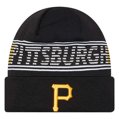 Black Pittsburgh Pirates New Era Authentic Collection Cuffed Knit Hat