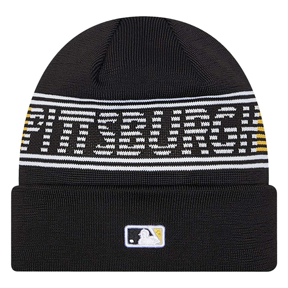 Black Pittsburgh Pirates New Era Authentic Collection Cuffed Knit Hat