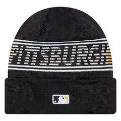 Black Pittsburgh Pirates New Era Authentic Collection Cuffed Knit Hat