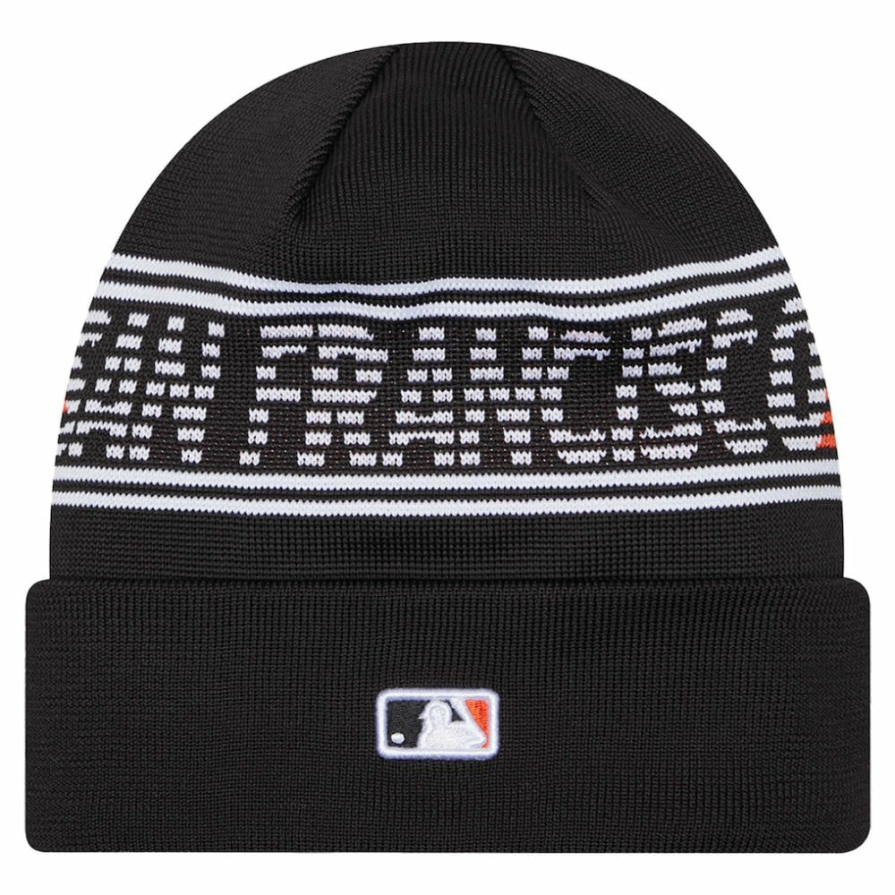 Black San Francisco Giants New Era Authentic Collection Cuffed Knit Hat