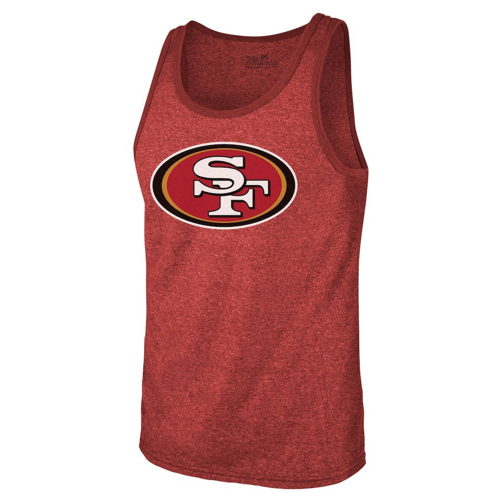 Christian McCaffrey  Majestic Threads Tri-Blend Player Name & Number Tank Top - San Francisco 49ers Tops