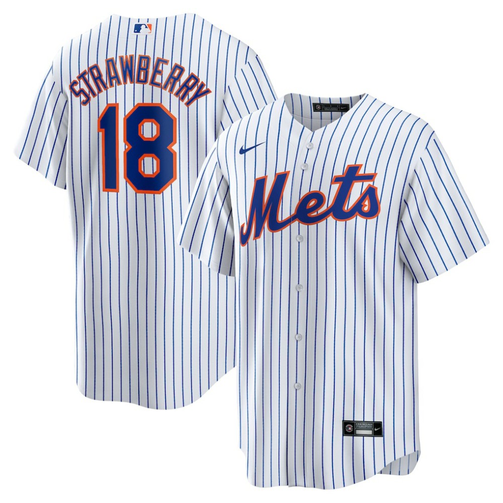 White Darryl Strawberry New York Mets Nike Home Replica Retired Player Jersey