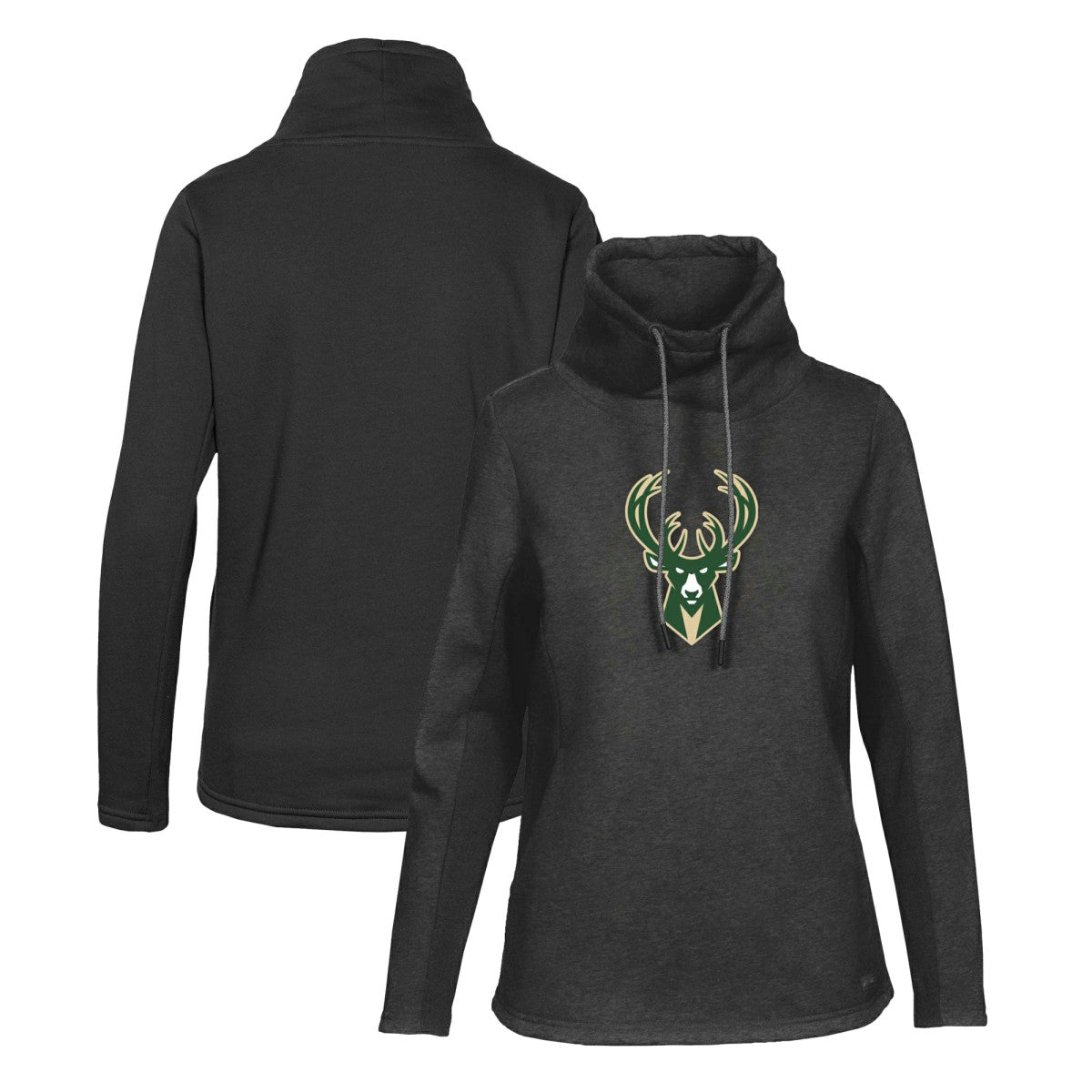 Milwaukee Bucks Levelwear Women's Loop Core Funnel Neck Pullover Sweatshirt
