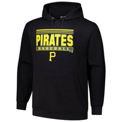 Black Pittsburgh Pirates   Stack Fleece Pullover Hoodie