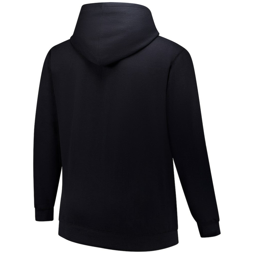 Black Atlanta Braves   Stack Fleece Pullover Hoodie