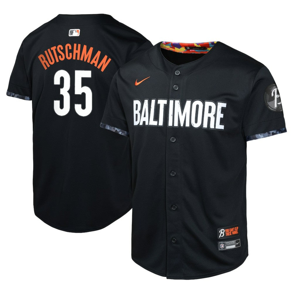 Black Adley Rutschman Baltimore Orioles Nike Youth City Connect Limited Player Jersey