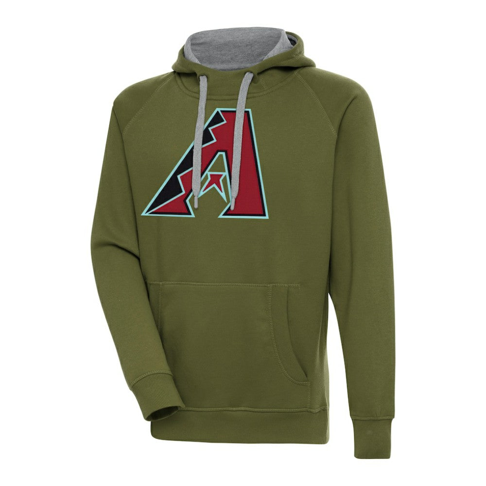 Olive Arizona Diamondbacks Antigua Victory Pullover Hoodie