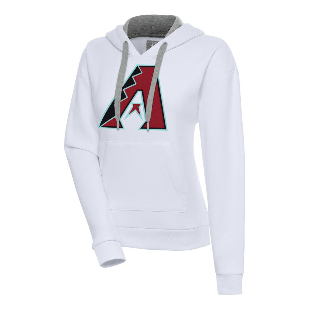 White Arizona Diamondbacks Antigua Women's Victory Pullover Hoodie