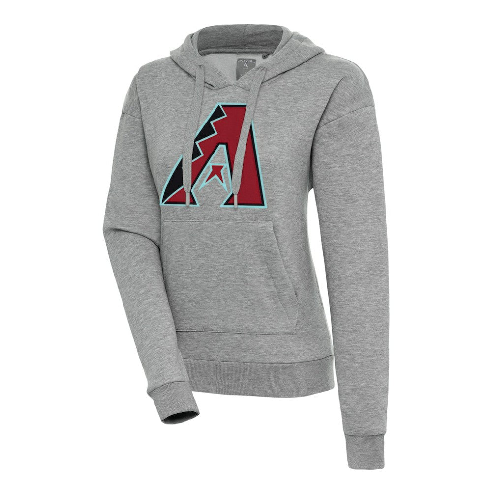 Heather Gray Arizona Diamondbacks Antigua Women's Victory Pullover Hoodie