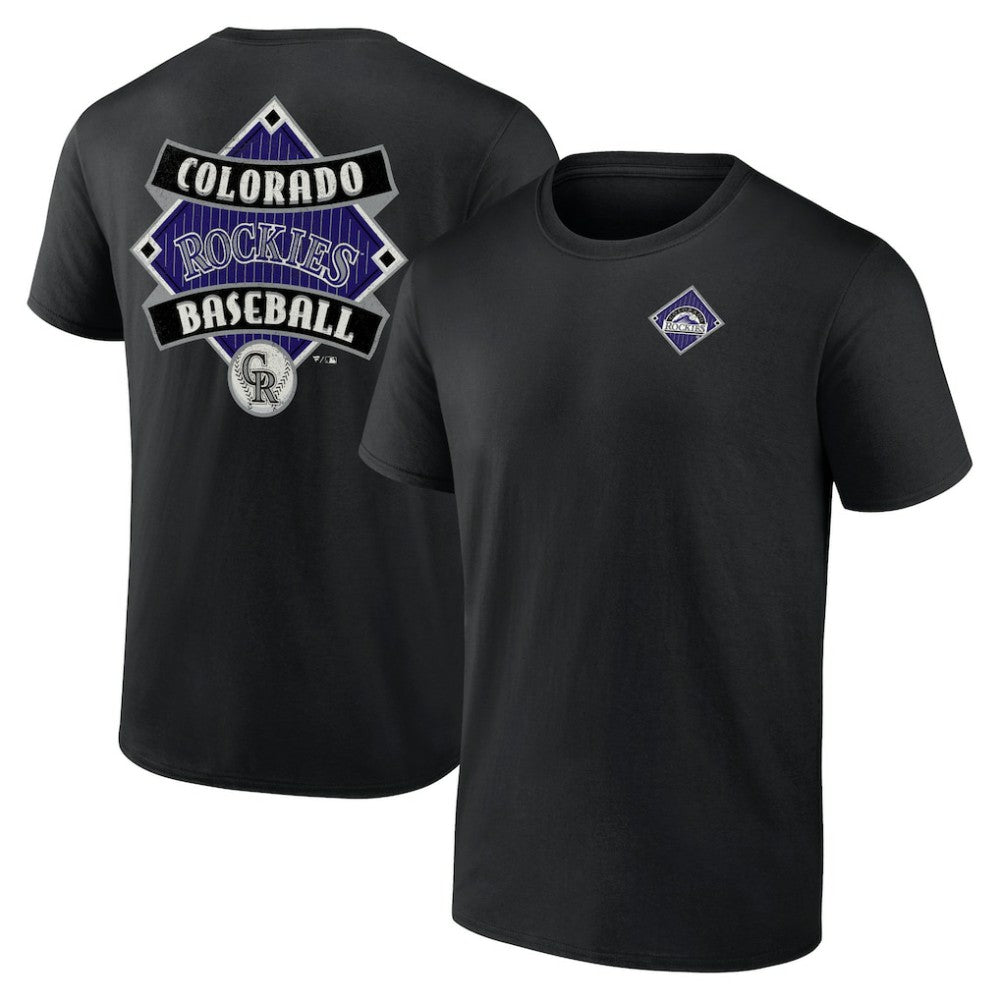 Black Colorado Rockies Cooperstown Collection Field Play T-Shirt
