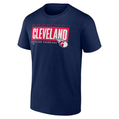 Navy Cleveland Guardians Blocked Out T-Shirt