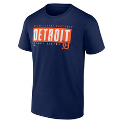 Navy Detroit Tigers Blocked Out T-Shirt