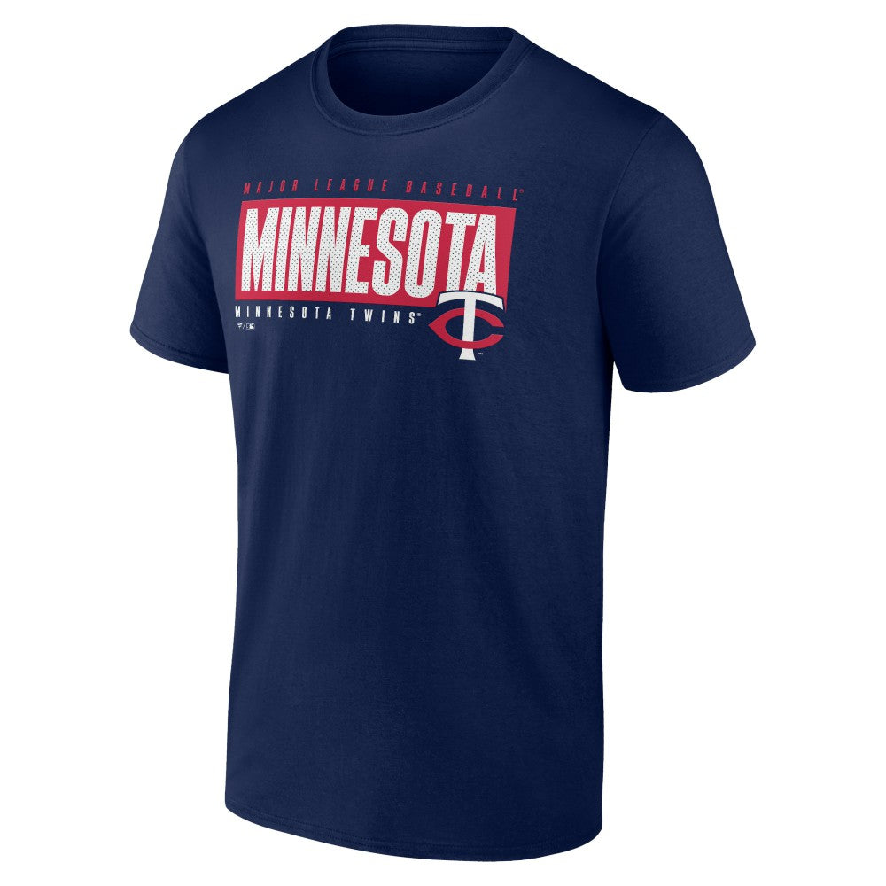 Navy Minnesota Twins Blocked Out T-Shirt