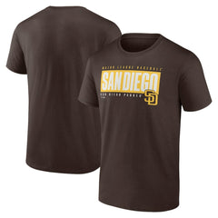 Brown San Diego Padres Blocked Out T-Shirt