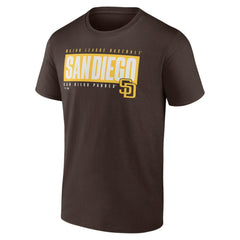Brown San Diego Padres Blocked Out T-Shirt