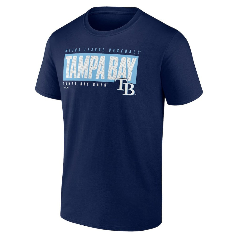 Navy Tampa Bay Rays Blocked Out T-Shirt