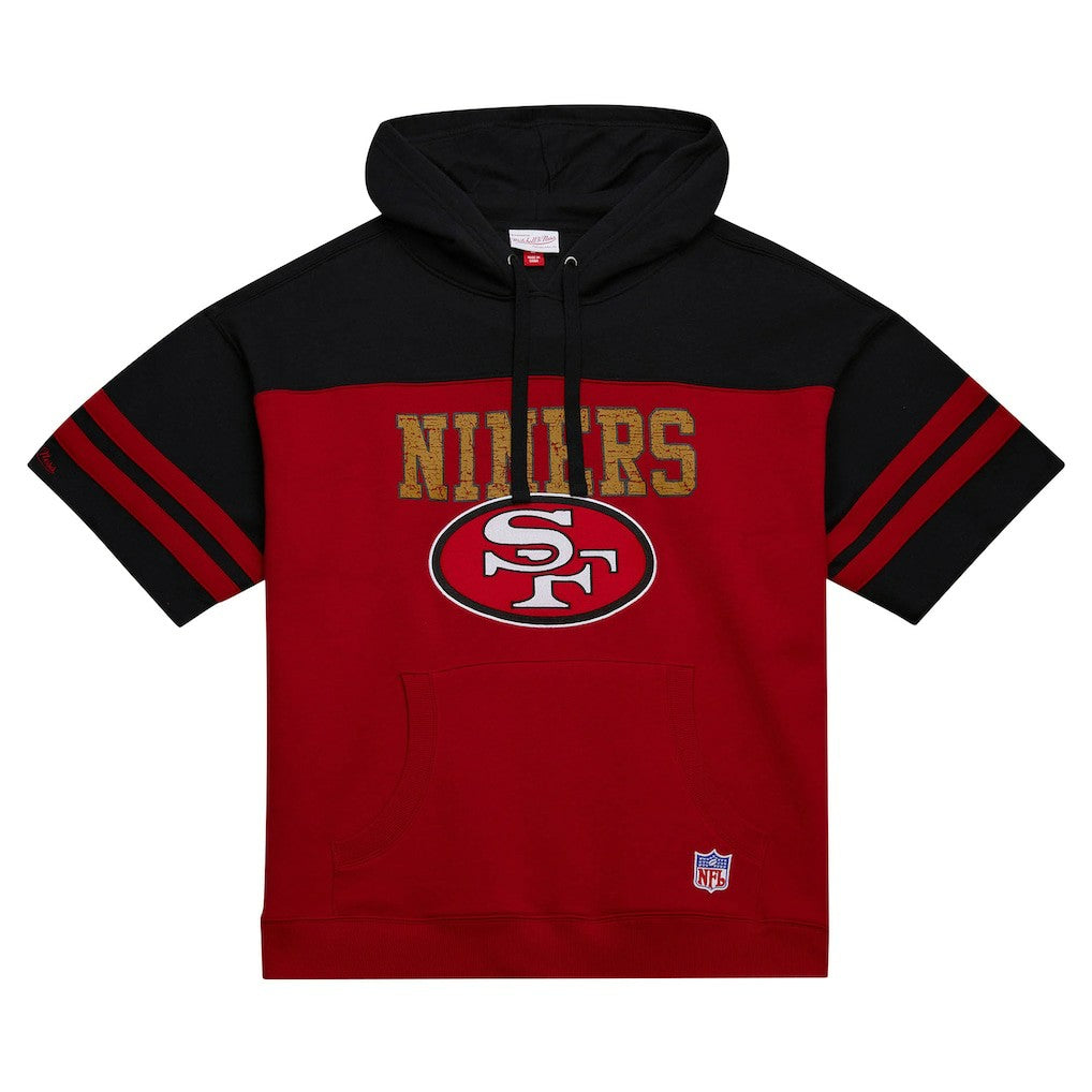 Off Field Vintage Logo Short Sleeve Pullover Hoodie - San Francisco 49ers Hoodies