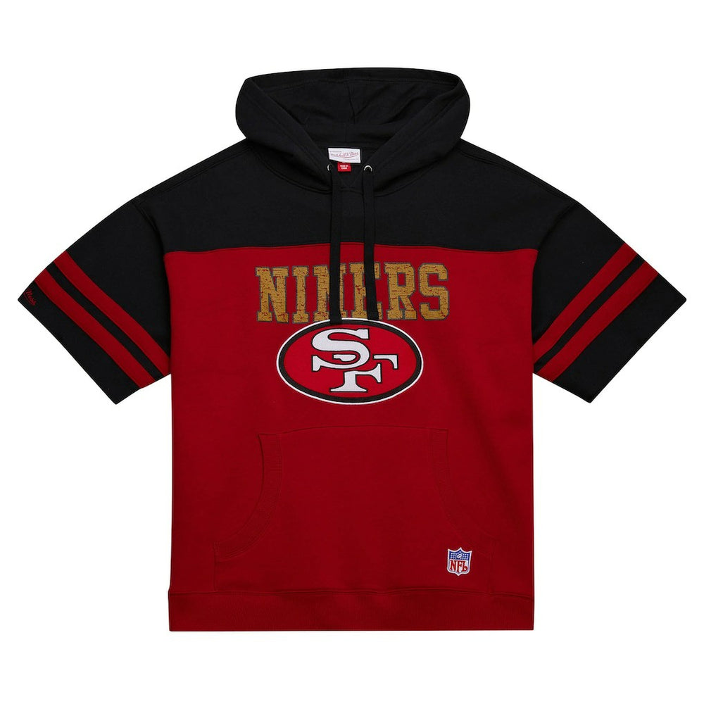 Off Field Vintage Logo Short Sleeve Pullover Hoodie - San Francisco 49ers Hoodies