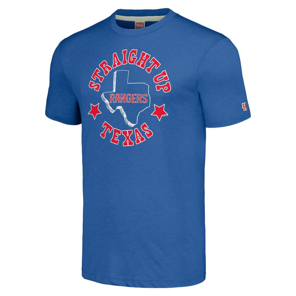 Royal Texas Rangers Homage Hyper Local Tri-Blend T-Shirt