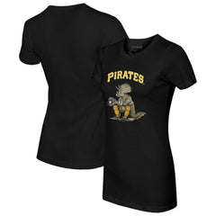 Black Pittsburgh Pirates Tiny Turnip Women's Triceratops T-Shirt