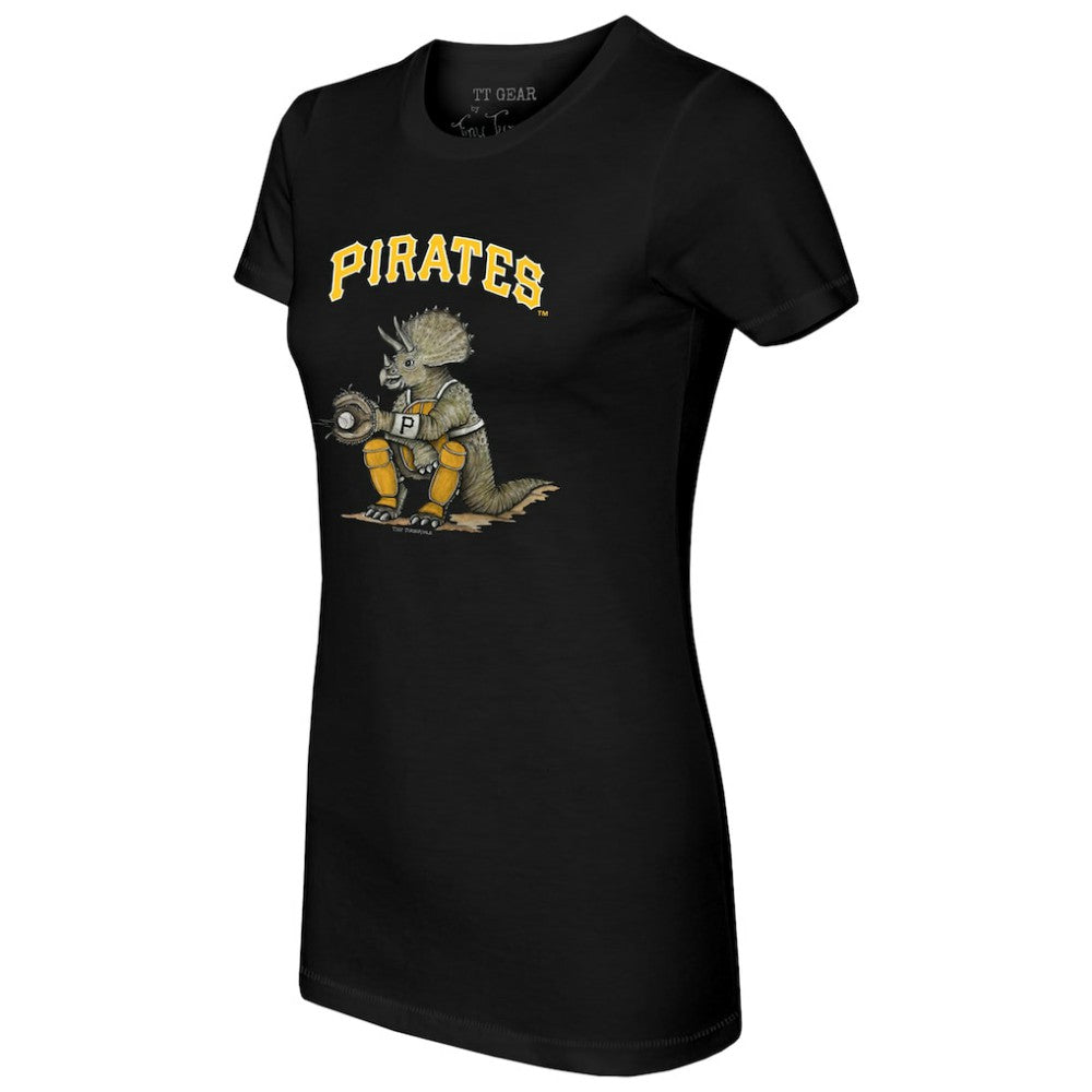 Black Pittsburgh Pirates Tiny Turnip Women's Triceratops T-Shirt