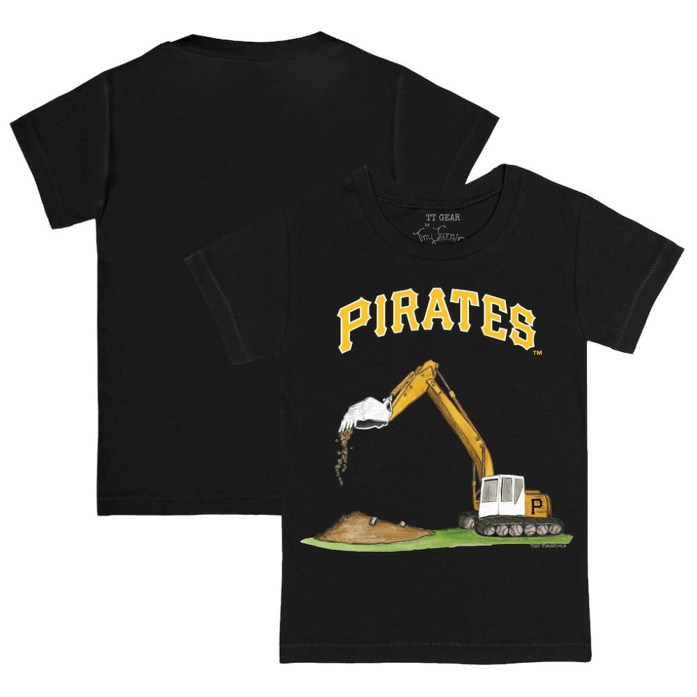 Black Pittsburgh Pirates Tiny Turnip Youth Excavator T-Shirt
