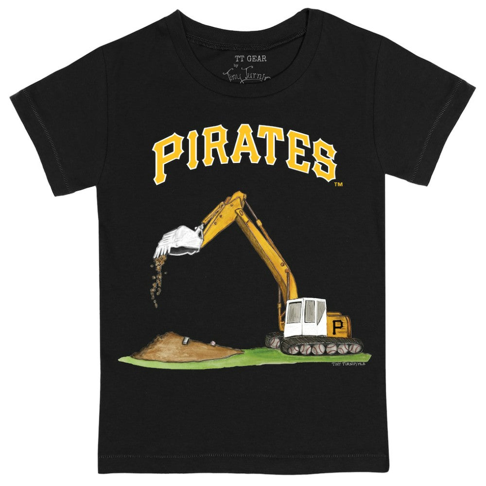 Black Pittsburgh Pirates Tiny Turnip Youth Excavator T-Shirt