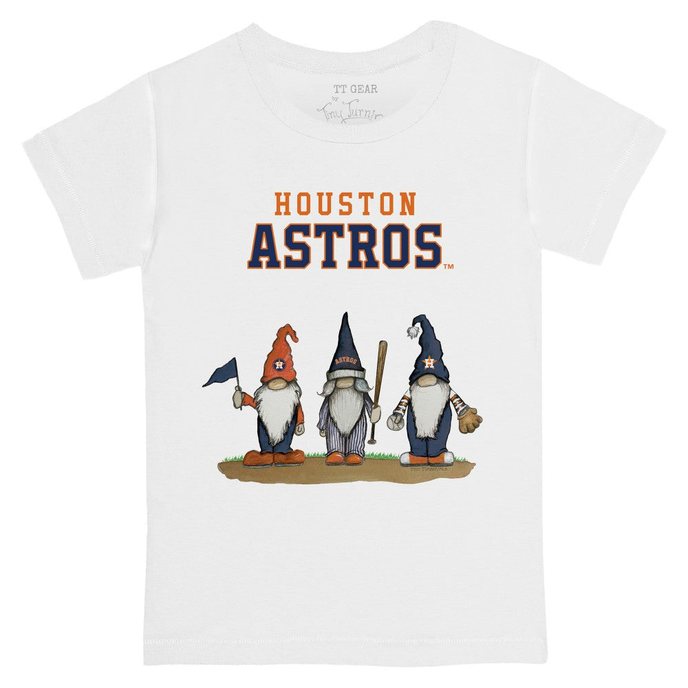 White Houston Astros Tiny Turnip Youth Gnomes T-Shirt
