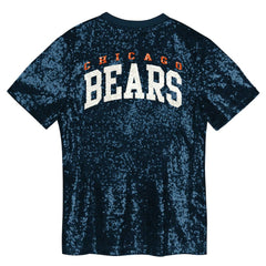 Girls Youth Wordmark Sequin V-Neck Top - Chicago Bears Tops