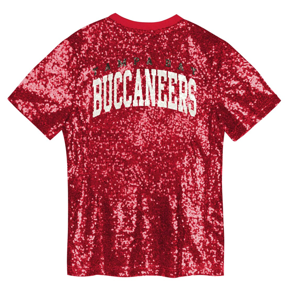 Girls Youth Wordmark Sequin V-Neck Top - Tampa Bay Buccaneers Tops