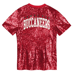 Girls Youth Wordmark Sequin V-Neck Top - Tampa Bay Buccaneers Tops