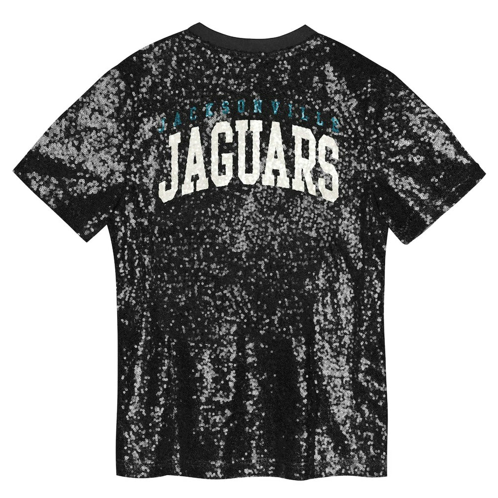 Girls Youth Wordmark Sequin V-Neck Top - Jacksonville Jaguars Tops