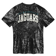 Girls Youth Wordmark Sequin V-Neck Top - Jacksonville Jaguars Tops