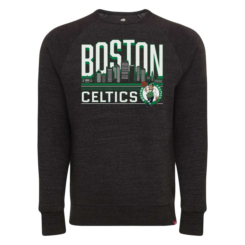 Boston Celtics Sportiqe Unisex Harmon Super Soft Tri-Blend Raglan Pullover Sweatshirt