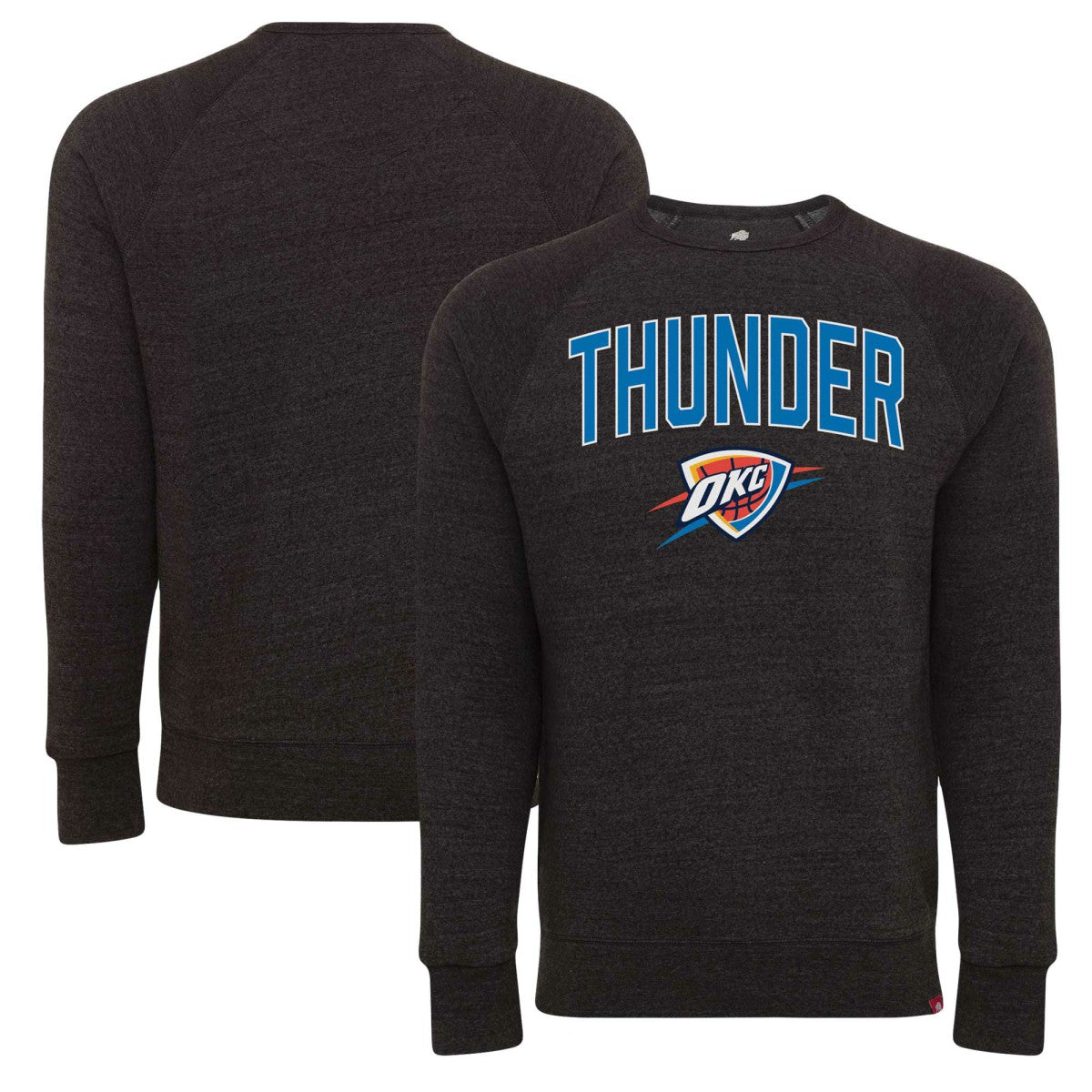 Oklahoma City Thunder Sportiqe Unisex Harmon Super Soft Tri-Blend Raglan Pullover Sweatshirt