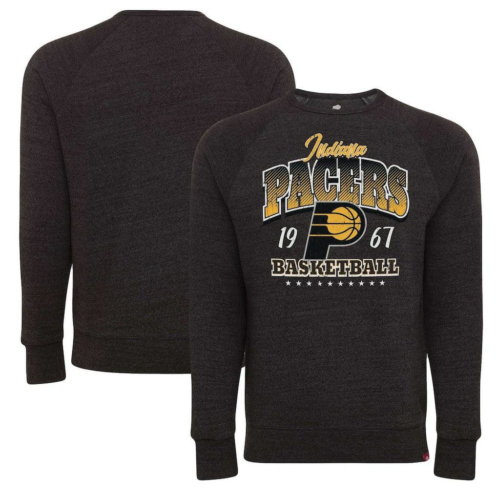 Indiana Pacers Sportiqe Unisex Harmon Super Soft Tri-Blend Raglan Pullover Sweatshirt