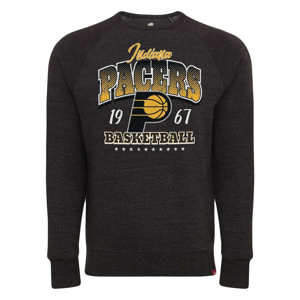 Indiana Pacers Sportiqe Unisex Harmon Super Soft Tri-Blend Raglan Pullover Sweatshirt