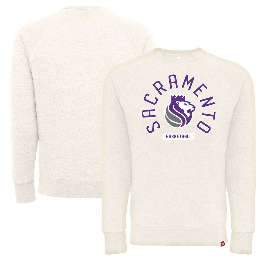 Sacramento Kings Sportiqe Unisex Harmon Super Soft Tri-Blend Raglan Pullover Sweatshirt