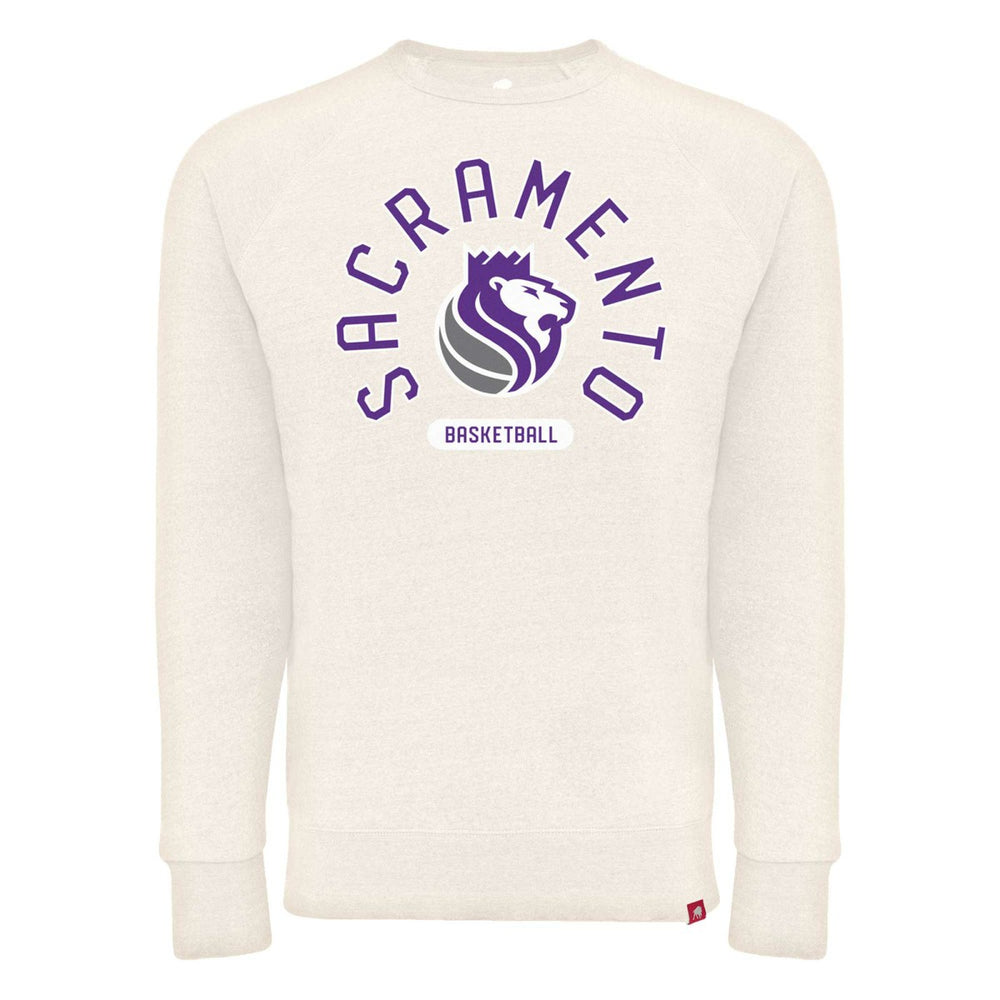 Sacramento Kings Sportiqe Unisex Harmon Super Soft Tri-Blend Raglan Pullover Sweatshirt