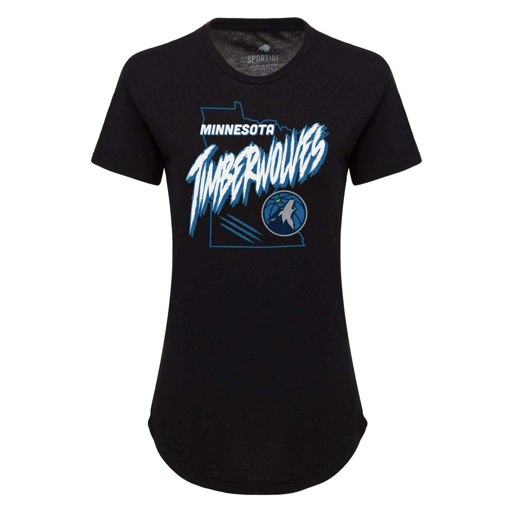 Minnesota Timberwolves Sportiqe Women's Phoebe Super Soft Tri-Blend T-Shirt
