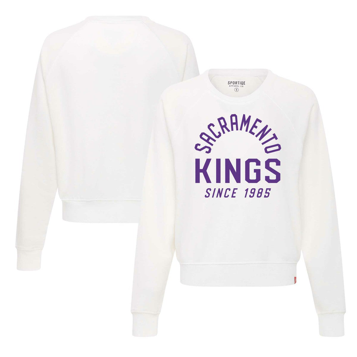 Sacramento Kings Sportiqe Women's Ashlyn Super Soft Raglan Pullover Sweatshirt