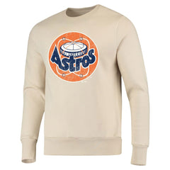 Oatmeal Houston Astros Majestic Threads Fleece Pullover Sweatshirt