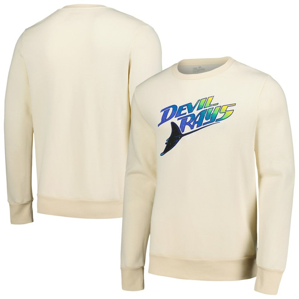 Oatmeal Tampa Bay Rays Majestic Threads Fleece Pullover Sweatshirt