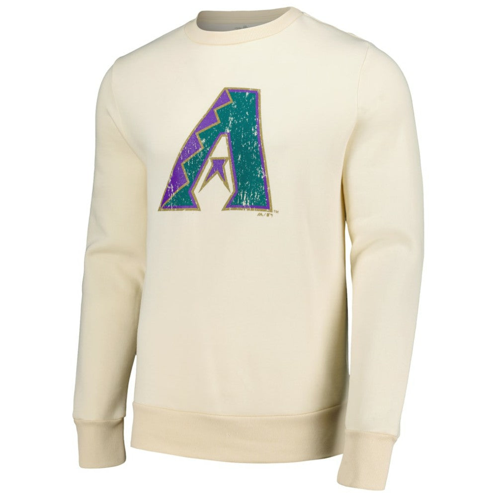 Oatmeal Arizona Diamondbacks Majestic Threads Fleece Pullover Sweatshirt