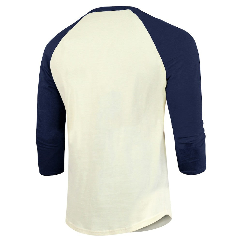 Cream/Navy Boston Red Sox Majestic Threads Raglan 3/4-Sleeve T-Shirt