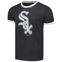 Black Chicago White Sox Majestic Threads Ringer Tri-Blend T-Shirt