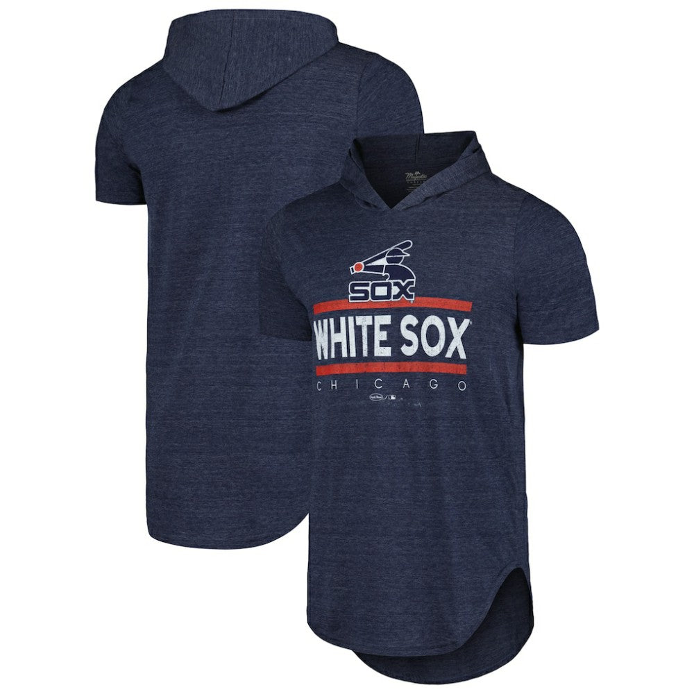 Navy Chicago White Sox Majestic Threads Tri-Blend Hoodie T-Shirt